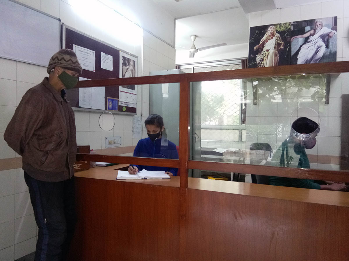 Health center of Delhi Ashram reception
