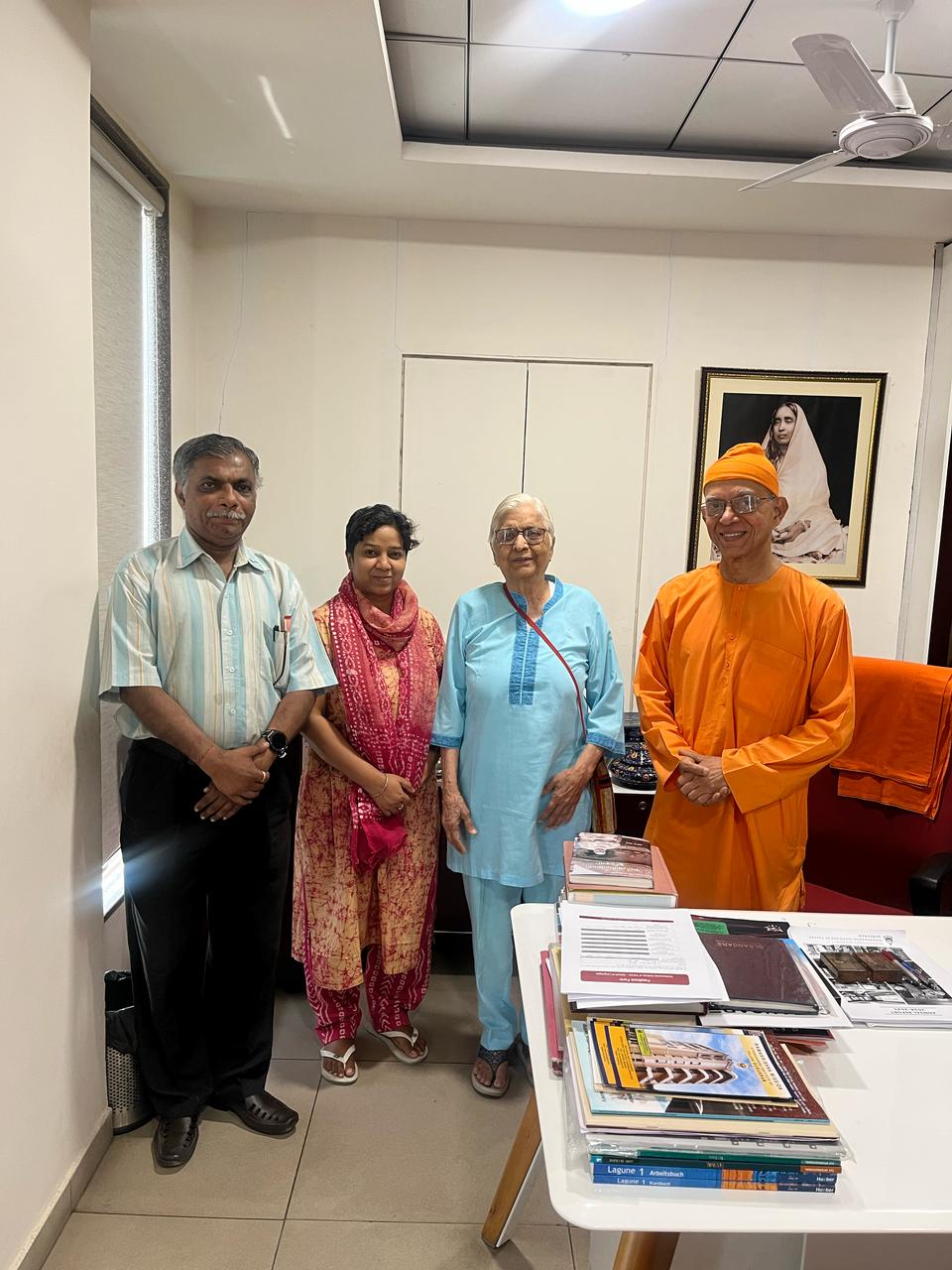 Tara Jauhar’s visit to Sri Ramakrishna Mission, Delhi 